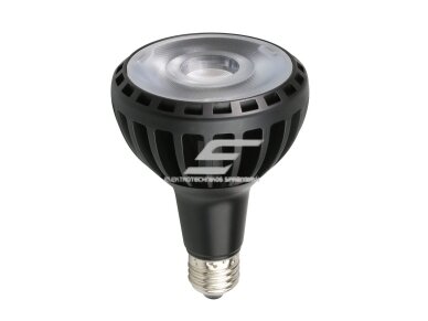 Kryptinė-reflektorinė LED lemputė E27 | 25W | 2700K | PAR30 | juoda | OPTONICA | SP25-A2-1530