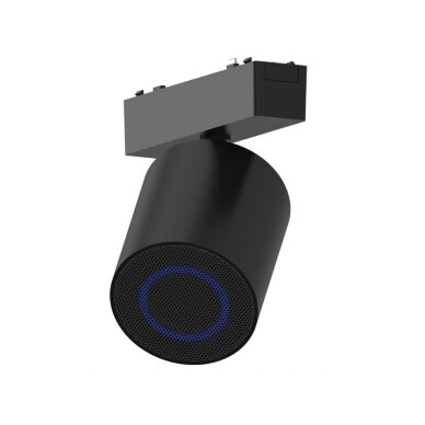 Virziena skaļrunis | 6mm magnētiskajai sliedei | ar Bluetooth | 10W | 24-48VDC | Ø65x75mm | melns