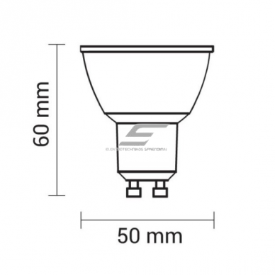 Kierunkowa żarówka LED GU10 Optonica SP4-A2 | w kształcie lejka | 4 W | 6000K | 320 lm | 50° | 50 × 55 mm | srebrna | IP20 2
