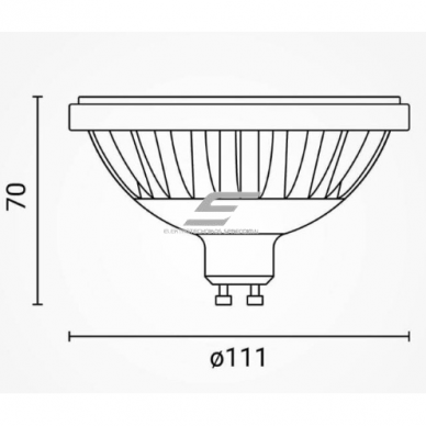 Directional LED bulb GU10 Optonica SP9-A1 | disc shape | 9W | 2700K | 820 lm | 111 x 58 mm | white | IP20 2