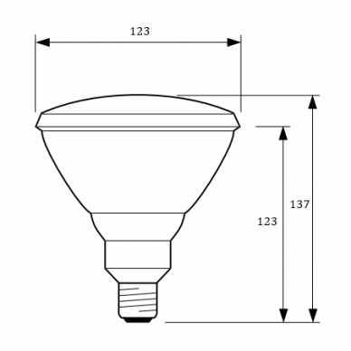 Kierunkowa reflektorowa żarówka LED E27 | 120W | 24V | 1545lm | 2700K | Philips 2