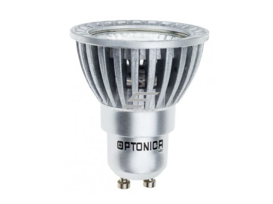 Kryptinė LED lemputė GU10 Optonica SP4-A2 | piltuvo formos | 6 W | 2700K | 480 lm | 50° | 50 × 55 mm | sidabrinė | IP20 Kryptinė LED lemputė GU10 Optonica SP4-A2 | piltuvo formos | 6 W | 2700K | 480 lm | 50° | 50 × 55 mm | sidabrinė | IP20