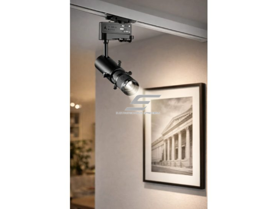 LED bėgelinis šviestuvas su reguliuojamu fokusavimu | 10W | 1800lm | 15–60° | CRI≥95 | dimeriuojamas | juodas 3