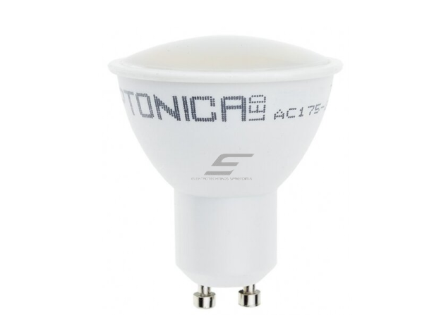 LED lemputė GU10 Optonica SP5-A3 | piltuvo formos | 5 W | 2700K | 400 lm | 110° | 50 × 57 mm | balta | IP20