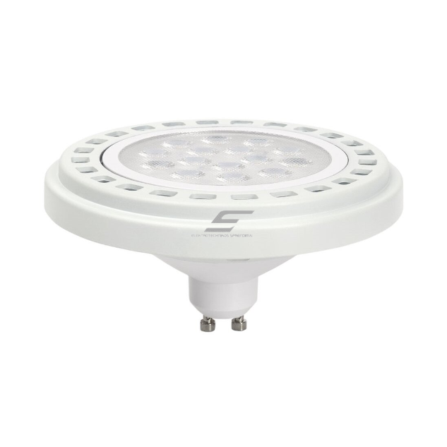 Направленная LED лампа GU10 Optonica SP15-A1 | воронкообразной формы | 15W | 1200 lm | 2700 K | 30° освещение | 111 × 58 mm | белая | IP20