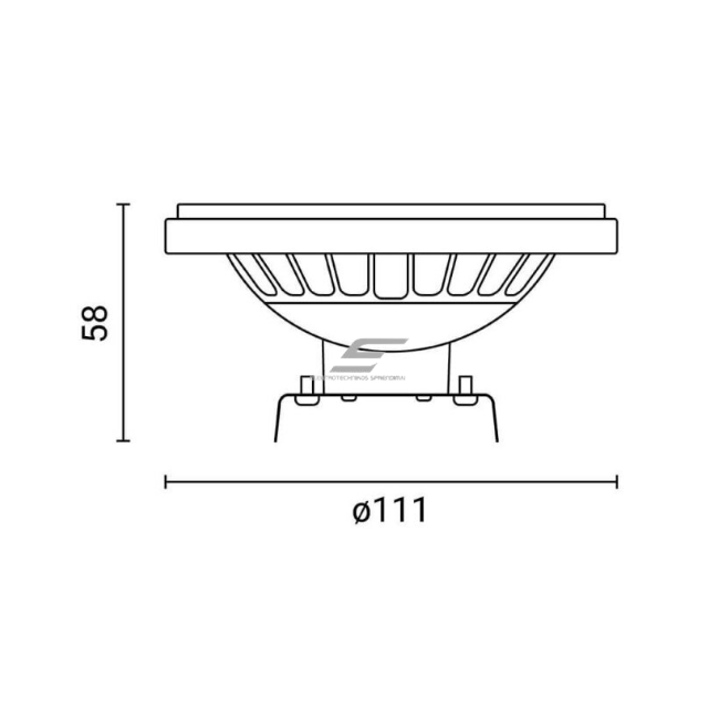 Virziena LED spuldze GU10 Optonica SP15-A1 | diska forma | 15 W | 2700K | 1100 lm | dimmējama | 111 × 58 mm | balta | IP20  2