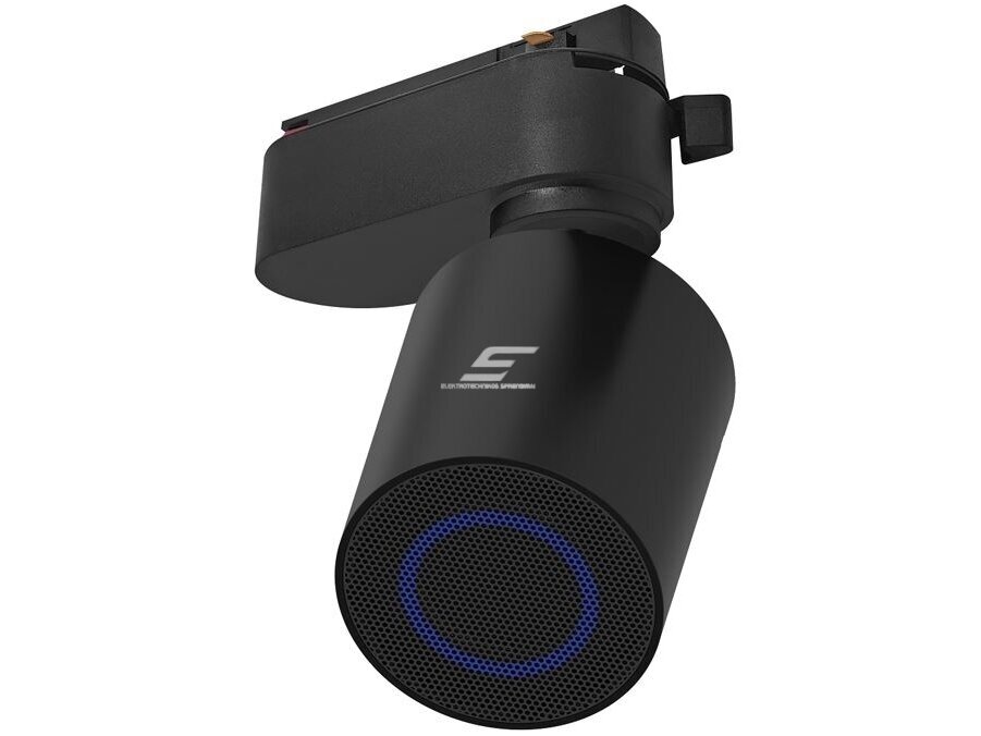 Kryptinė garso kolonėlė | 2 laidų bėgeliui | su Bluetooth | 10W | 85-265VDC | Ø65x75mm | juoda