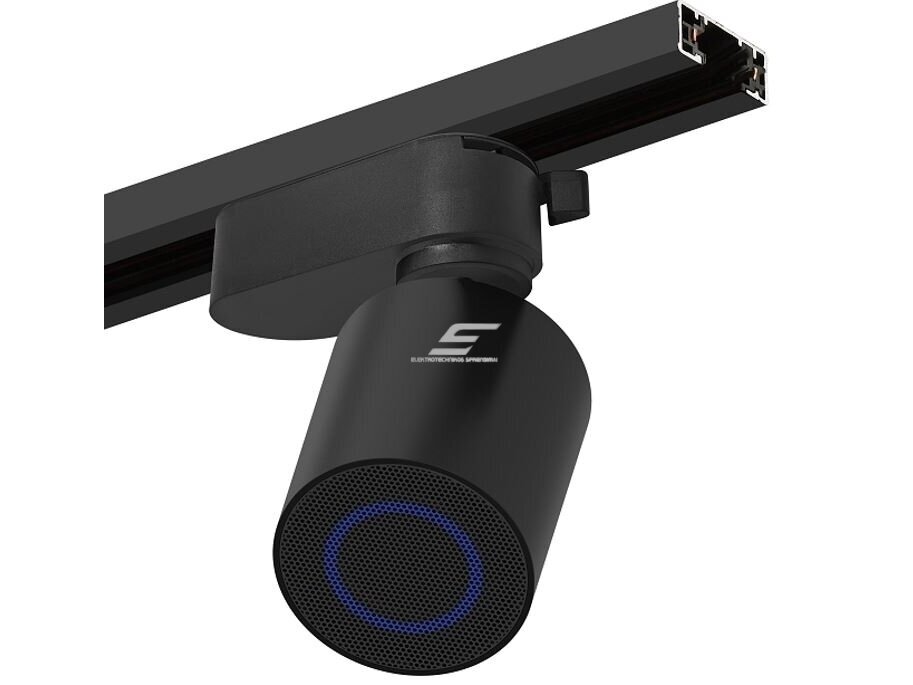 Kryptinė garso kolonėlė | 2 laidų bėgeliui | su Bluetooth | 10W | 85-265VDC | Ø65x75mm | juoda 1