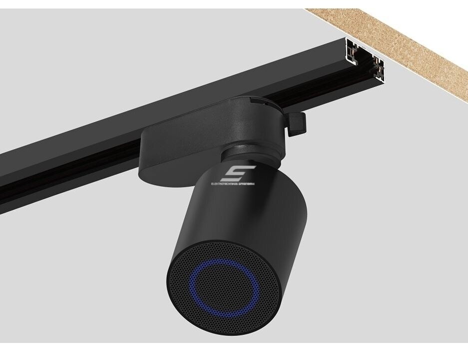 Kryptinė garso kolonėlė | 3 laidų bėgeliui | su Bluetooth | 10W | 85-265VDC | Ø65x75mm | juoda 3 Kryptinė garso kolonėlė | 3 laidų bėgeliui | su Bluetooth | 10W | 85-265VDC | Ø65x75mm | juoda 3