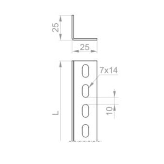 Perforēts leņķis | loksnes biezums | 1,5mm | 25x25 | L-2m | 620220 KTP25H25/2 1 Perforēts leņķis | loksnes biezums | 1,5mm | 25x25 | L-2m | 620220 KTP25H25/2 1