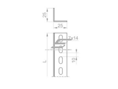 Perforuotas kampuotis | skardos storis | 1.5mm | 25x25 | L-2m | 620220 KTP25H25/2 Perforuotas kampuotis | skardos storis | 1.5mm | 25x25 | L-2m | 620220 KTP25H25/2