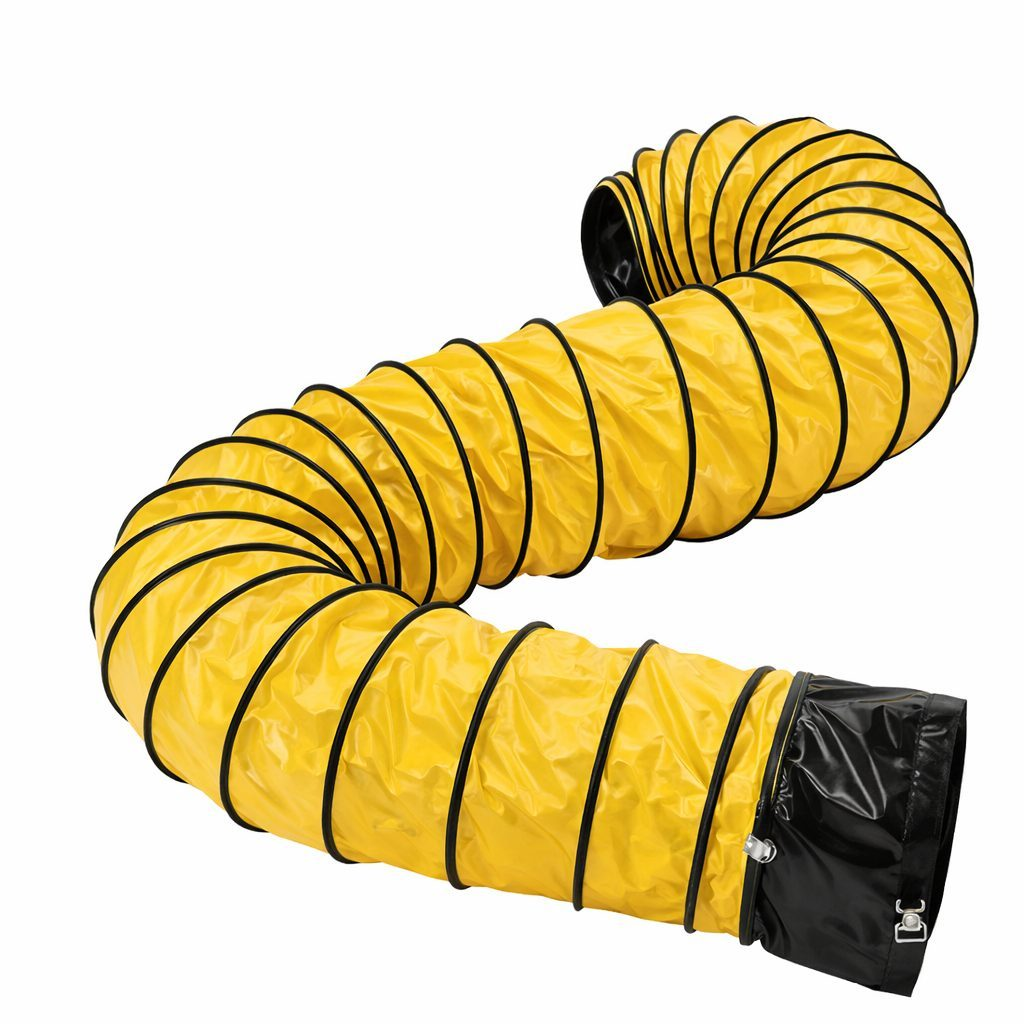 Flexible PVC ventilation duct | air supply / exhaust hose | 14" | 0.45 mm | for high temperature | yellow Flexible PVC ventilation duct | air supply / exhaust hose | 14" | 0.45 mm | for high temperature | yellow