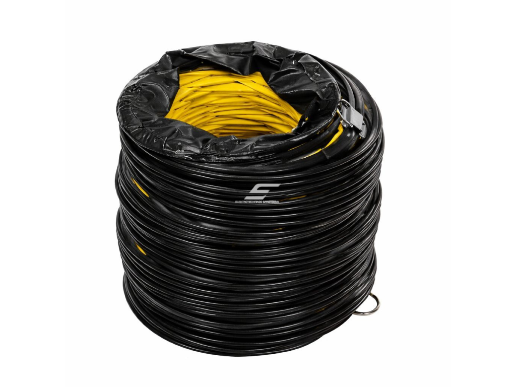 Lankstus PVC ventiliacijos ortakis | oro padavimo / ištraukimo žarna | 14" | 0.45 mm | aukštai temperatūrai | geltonas 2 Lankstus PVC ventiliacijos ortakis | oro padavimo / ištraukimo žarna | 14" | 0.45 mm | aukštai temperatūrai | geltonas 2