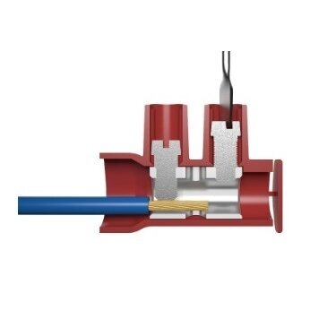 Electrical wire connector | 16–35mm² | 125A | red | Tekox 2