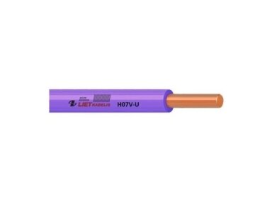 Laidas 1,5mm2 | varinis | viengyslis | monolitinis | H07V-U 1,5 | 1m | violetinis Laidas 1,5mm2 | varinis | viengyslis | monolitinis | H07V-U 1,5 | 1m | violetinis