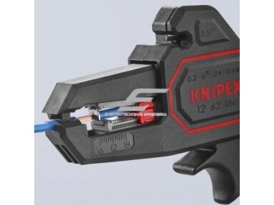 Kabelio | laido gyslų nužievintojas | 0,2-6,0mm² | KNIPEX | 1262180 Kabelio | laido gyslų nužievintojas | 0,2-6,0mm² | KNIPEX | 1262180