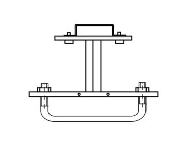Gaubtas kabeliui prie atramos | 2,5m | 2500x60x110mm | cinkuotas plienas | AD-1