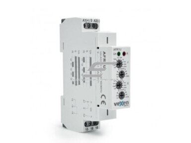 Modulinė laiko relė | laikmatis | asimetrinė | mechaninė | 16A | 12-230V | AC/DC | DIN | IP20/IP40 | VEXEN | AFR1U