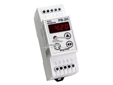 Modulinė | skaitmeninė laiko relė | laikmatis | elektroninis | programuojamas | 10A | 230V | DIN | DigiTOP | RV-2N