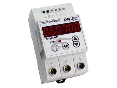Modulinė | skaitmeninė laiko relė | laikmatis | elektroninis | programuojamas | 24A | 230V | DIN | DigiTOP | RV-6S Modulinė | skaitmeninė laiko relė | laikmatis | elektroninis | programuojamas | 24A | 230V | DIN | DigiTOP | RV-6S