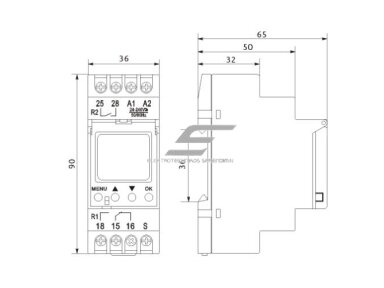 Modulinė | multifunkcinė | skaitmeninė laiko relė | laikmatis | DIN | 8A | 24-240V | Promfactor Baltic | FRT14 62 | 4772151003174