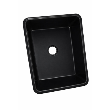 Laboratory PP sink | chemical resistant | 55x45 cm | one-piece construction | with siphon | black Laboratory PP sink | chemical resistant | 55x45 cm | one-piece construction | with siphon | black