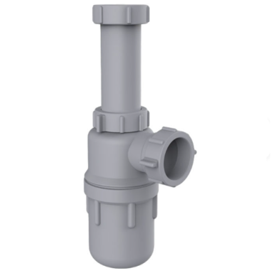 Laboratory siphon | for laboratory / industrial sink drainage systems | PP plastic | 45/50 mm connection | chemical resistant | with accessories | grey Laboratory siphon | for laboratory / industrial sink drainage systems | PP plastic | 45/50 mm connection | chemical resistant | with accessories | grey
