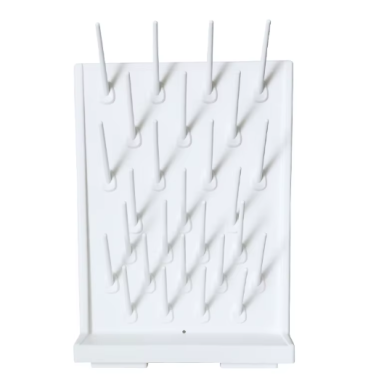 Laboratory equipment drying wall panel | PP pegboard holder | chemical resistant | 52×12 cm | white Laboratory equipment drying wall panel | PP pegboard holder | chemical resistant | 52×12 cm | white