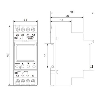 Laika relejs (taimeris) | Digitāls | Daudzfunkcionāls | Montāža uz DIN sliedes | 8A | 24-240V | FRT14 62 Laika relejs (taimeris) | Digitāls | Daudzfunkcionāls | Montāža uz DIN sliedes | 8A | 24-240V | FRT14 62