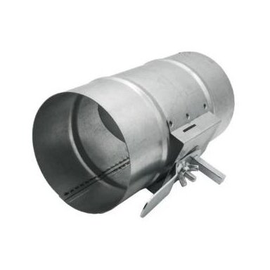 Shut-off damper for round air duct | for ventilation | air handling systems | D100 | silver | galvanized steel | 100USO Shut-off damper for round air duct | for ventilation | air handling systems | D100 | silver | galvanized steel | 100USO