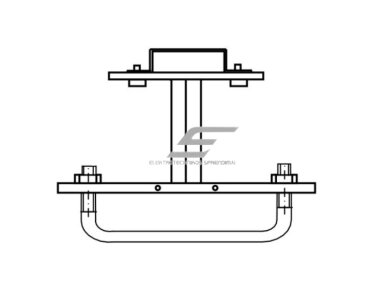 Gaubtas kabeliui prie atramos | 2,5m | 2500x60x140mm | cinkuotas plienas | AD-2