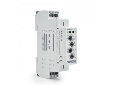 Modulinė laiko relė | laikmatis | asimetrinė | mechaninė | 16A | 12-230V | AC/DC | DIN | IP20/IP40 | VEXEN | AFR1U Modulinė laiko relė | laikmatis | asimetrinė | mechaninė | 16A | 12-230V | AC/DC | DIN | IP20/IP40 | VEXEN | AFR1U