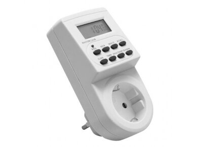 Laiko relė | laikmatis | SCHUKO | 7d./24val. | programuojama | skaitmeninė | 16A | 3600W | 230V | IP20 | GTV Lighting | PC-ELE724-SC | 5908231351128