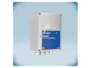 Laisvojo vėsinimo valdiklis | 2×PT500 įėjimai | 0-10VDC/4-20mA/PWM | relė 2A | Modbus RTU | 85-264VAC | IP54 | Sentera Controls | FCCA8-DM 1
