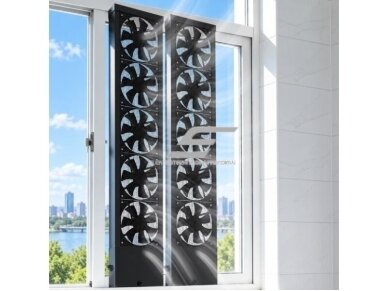 Lango ventiliatorius oro ištraukimui | stumdomam langui | 40W | 1400-1450mm | 230V | plastikas | juodas 4 Lango ventiliatorius oro ištraukimui | stumdomam langui | 40W | 1400-1450mm | 230V | plastikas | juodas 4
