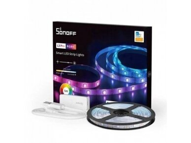 Hernetiška | išmani LED juosta | 5VDC | 10W | 160lm/m | 2500-6500K | 150LED/m | RGBIC | su 1m kabeliu | IP54 | 5m | Wi-Fi | SONOFF | L3-5M-P | 6920075777345 Hernetiška | išmani LED juosta | 5VDC | 10W | 160lm/m | 2500-6500K | 150LED/m | RGBIC | su 1m kabeliu | IP54 | 5m | Wi-Fi | SONOFF | L3-5M-P | 6920075777345