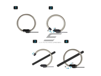Lanksti ritė srovės matavimui | "Rogowski" žiedas | 500kA | D150mm | L-565mm | 2m kabelis | IP55 1 Lanksti ritė srovės matavimui | "Rogowski" žiedas | 500kA | D150mm | L-565mm | 2m kabelis | IP55 1