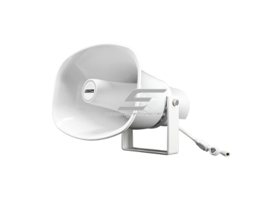 Lauke montuojamas garsiakalbis | kriaušė | lauko pranešimų sistema | 50W | 4Ω | IP65 | SIP interkomo ir PA funkcijos viename | ABS plastikas | balta
