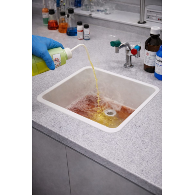 Laboratory PP sink | resistant to chemicals | 55×45 cm | seamless construction | with siphon | grey 2 Laboratory PP sink | resistant to chemicals | 55×45 cm | seamless construction | with siphon | grey 2