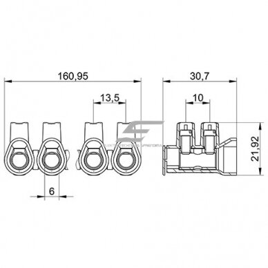 Electrical wire connector | 6-16mm² | 76A | red | Tekox 4 Electrical wire connector | 6-16mm² | 76A | red | Tekox 4