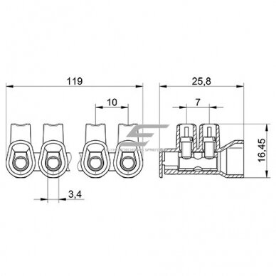 Electrical wire connector | 2,5-6mm² | 41A | red | Tekox 4 Electrical wire connector | 2,5-6mm² | 41A | red | Tekox 4