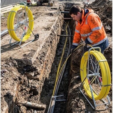 Wire | cable pulling rod without drum | for cable routing systems | Ø8mm | 100m | fiberglass 2 Wire | cable pulling rod without drum | for cable routing systems | Ø8mm | 100m | fiberglass 2