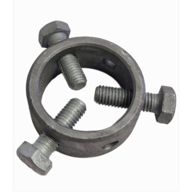 Guy wire ring for passive Franklin-type aluminum alloy lightning rods | Rd32mm | hot-dip galvanized steel