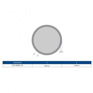 Lustro | 3x powiększenie | z piaskowaną krawędzią | okrągłe | 150 mm 1 Lustro | 3x powiększenie | z piaskowaną krawędzią | okrągłe | 150 mm 1