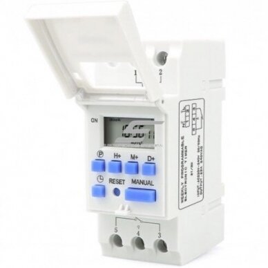 Modułowy | Cyfrowy przekaźnik czasowy (timer) | Tygodniowy | DIN | 16(8)A | 230V | 1NO+1NC Modułowy | Cyfrowy przekaźnik czasowy (timer) | Tygodniowy | DIN | 16(8)A | 230V | 1NO+1NC