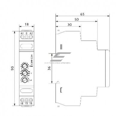 Aja relee | Multifunktsionaalne | 16A | 12-240V AC/DC | FRT14 12 1 Aja relee | Multifunktsionaalne | 16A | 12-240V AC/DC | FRT14 12 1