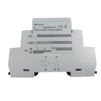 Switch-on delay relay | 16A | 12-240V | 1C/O | FRT14 41 3 Switch-on delay relay | 16A | 12-240V | 1C/O | FRT14 41 3
