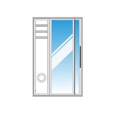 Akna tihend | mobiilse kliimaseadme ühendamiseks | liugaknale | D150mm | 1600x250mm | valge 1 Akna tihend | mobiilse kliimaseadme ühendamiseks | liugaknale | D150mm | 1600x250mm | valge 1