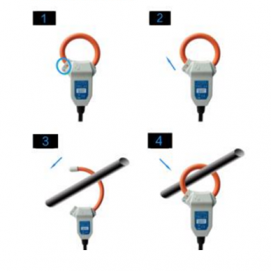 Flexible current measuring coil | Rogowski ring | 600A | D36mm | L-130mm | 2m cable | IP68 2