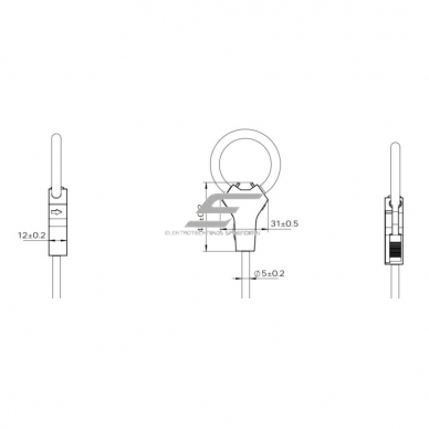 Flexible current measuring coil | Rogowski ring | 100A | D16mm 2m cable | IP67 1 Flexible current measuring coil | Rogowski ring | 100A | D16mm 2m cable | IP67 1